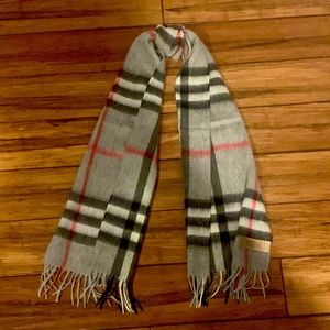 Burberry Check Grey Scarf